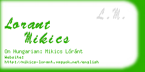 lorant mikics business card
